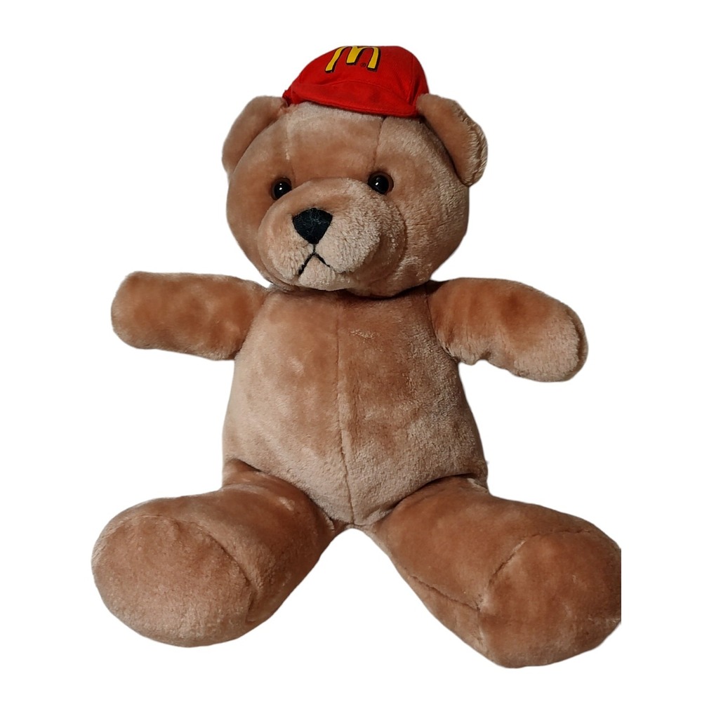 McDonalds Hamilton Collection Stuffed Bear With Hat Plush Toy Sixteen Inches